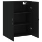 vidaXL Wandschrank Schwarz 69,5x34x90 cm Holzwerkstoff vidaXL Wandschrank Schwarz 69,5x34x90 cm Holzwerkstoff