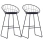 vidaXL Barhocker 2 Stk. Schwarz Kunstleder vidaXL Barhocker 2 Stk. Schwarz Kunstleder