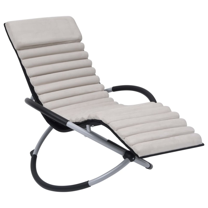 vidaXL Sonnenliegen-Auflage Creme Veloursleder vidaXL Sonnenliegen-Auflage Creme Veloursleder