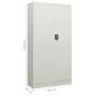 vidaXL Schließfachschrank Hellgrau 90x40x180 cm Stahl vidaXL Schließfachschrank Hellgrau 90x40x180 cm Stahl