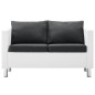 vidaXL 2-Sitzer-Sofa Kunstleder Weiß und Dunkelgrau vidaXL 2-Sitzer-Sofa Kunstleder Weiß und Dunkelgrau