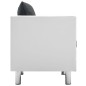 vidaXL 2-Sitzer-Sofa Kunstleder Weiß und Dunkelgrau vidaXL 2-Sitzer-Sofa Kunstleder Weiß und Dunkelgrau