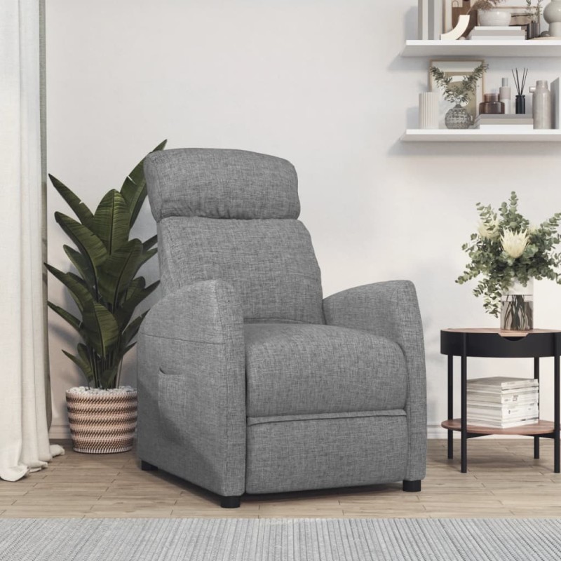 vidaXL Relaxsessel Hellgrau Stoff vidaXL Relaxsessel Hellgrau Stoff