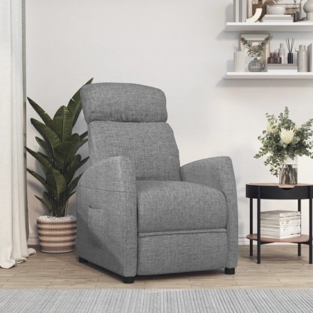 vidaXL Relaxsessel Hellgrau Stoff