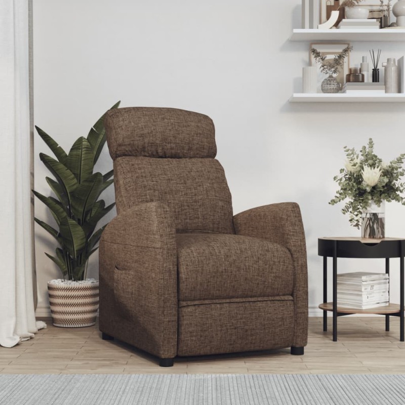vidaXL Relaxsessel Braun Stoff vidaXL Relaxsessel Braun Stoff