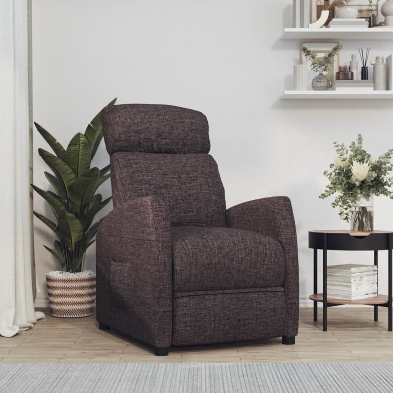 vidaXL Relaxsessel Dunkelbraun Stoff vidaXL Relaxsessel Dunkelbraun Stoff
