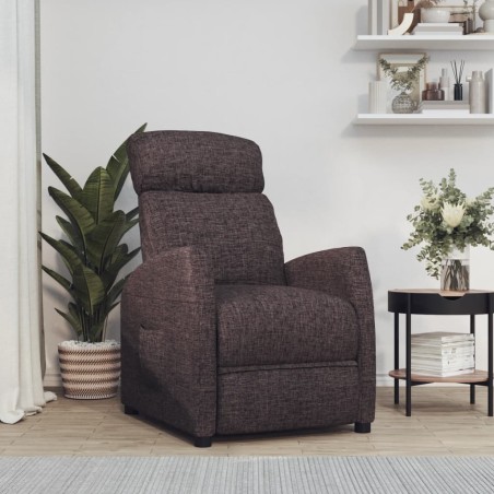 vidaXL Relaxsessel Dunkelbraun Stoff