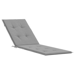 vidaXL Liegestuhl-Auflage Grau (75+105)x50x3 cm