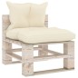 vidaXL Outdoor-Mittelsofa Paletten mit Kissen Kiefernholz vidaXL Outdoor-Mittelsofa Paletten mit Kissen Kiefernholz