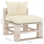 vidaXL Outdoor-Mittelsofa Paletten mit Kissen Kiefernholz vidaXL Outdoor-Mittelsofa Paletten mit Kissen Kiefernholz