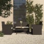 vidaXL 4-tlg. Garten-Lounge-Set mit Kissen Poly Rattan Schwarz vidaXL 4-tlg. Garten-Lounge-Set mit Kissen Poly Rattan Schwarz