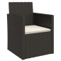 vidaXL 4-tlg. Garten-Lounge-Set mit Kissen Poly Rattan Schwarz vidaXL 4-tlg. Garten-Lounge-Set mit Kissen Poly Rattan Schwarz