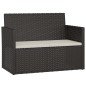 vidaXL 4-tlg. Garten-Lounge-Set mit Kissen Poly Rattan Schwarz vidaXL 4-tlg. Garten-Lounge-Set mit Kissen Poly Rattan Schwarz