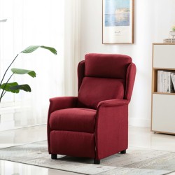 vidaXL Relaxsessel Weinrot Stoff