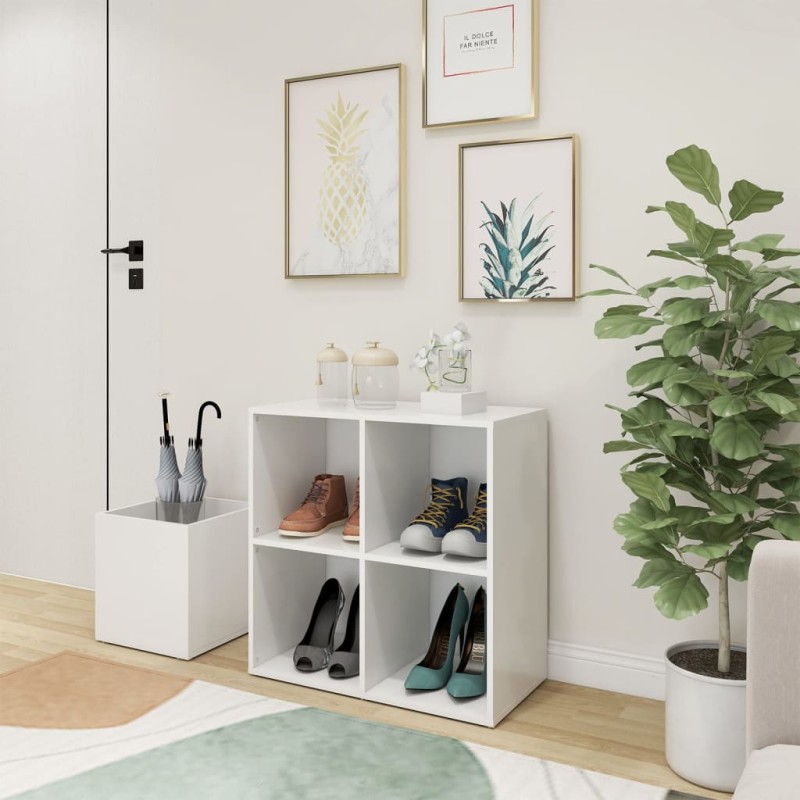 vidaXL Flur-Schuhschrank Weiß 105x35,5x70 cm Holzwerkstoff