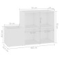 vidaXL Flur-Schuhschrank Weiß 105x35,5x70 cm Holzwerkstoff