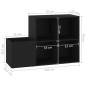 vidaXL Flur-Schuhschrank Schwarz 105x35,5x70 cm Holzwerkstoff vidaXL Flur-Schuhschrank Schwarz 105x35,5x70 cm Holzwerkstoff