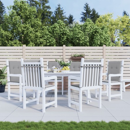 vidaXL Gartenstuhlauflagen für Niedriglehner 6 Stk. Grau Oxford-Gewebe