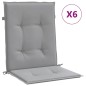 vidaXL Gartenstuhlauflagen für Niedriglehner 6 Stk. Grau Oxford-Gewebe vidaXL Gartenstuhlauflagen für Niedriglehner 6 Stk. Grau Oxford-Gewebe