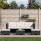 vidaXL 4-tlg. Garten-Lounge-Set mit Auflagen Poly Rattan Schwarz vidaXL 4-tlg. Garten-Lounge-Set mit Auflagen Poly Rattan Schwarz