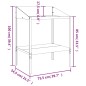 vidaXL Pflanzenständer Anthrazit 75,5x54,5x100 cm Verzinkter Stahl vidaXL Pflanzenständer Anthrazit 75,5x54,5x100 cm Verzinkter Stahl