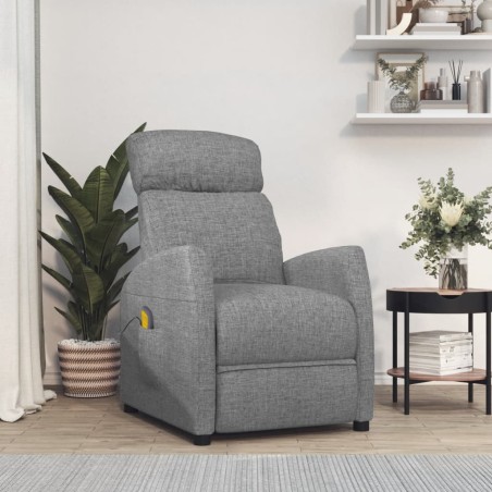vidaXL Massagesessel Hellgrau Stoff