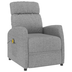 vidaXL Massagesessel Hellgrau Stoff