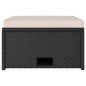 vidaXL 4-tlg. Garten-Lounge-Set mit Auflagen Poly Rattan Schwarz vidaXL 4-tlg. Garten-Lounge-Set mit Auflagen Poly Rattan Schwarz