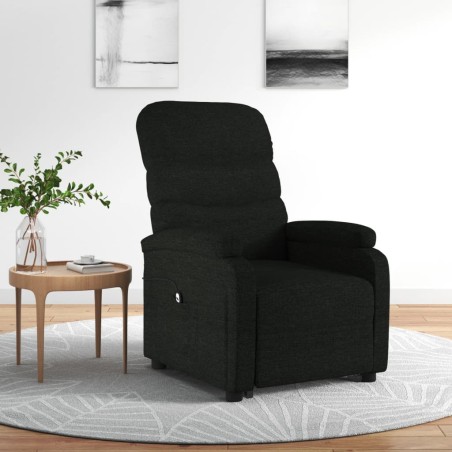 vidaXL Aufstehsessel Schwarz Stoff