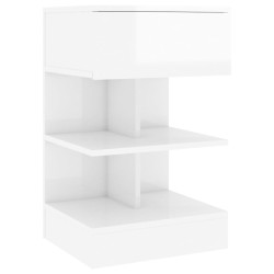vidaXL Nachttisch Hochglanz-Weiß 40x35x65 cm Holzwerkstoff