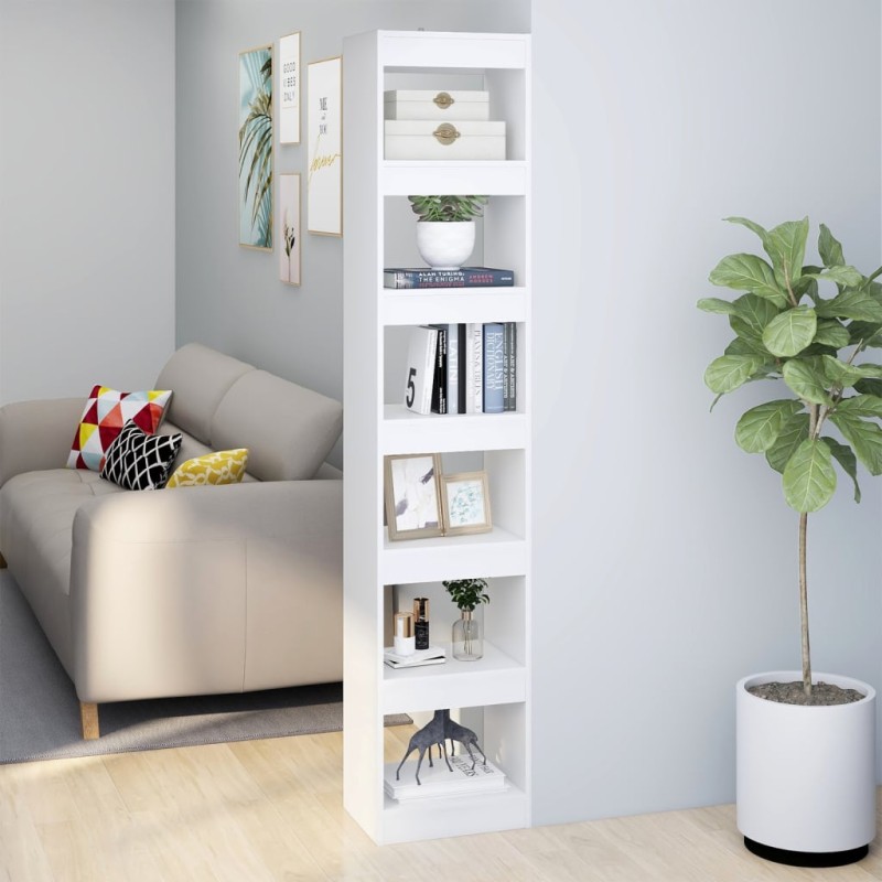 vidaXL Bücherregal/Raumteiler Weiß 40x30x198 cm vidaXL Bücherregal/Raumteiler Weiß 40x30x198 cm