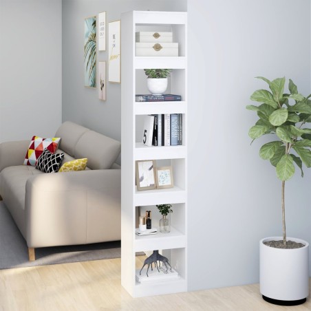 vidaXL Bücherregal/Raumteiler Weiß 40x30x198 cm