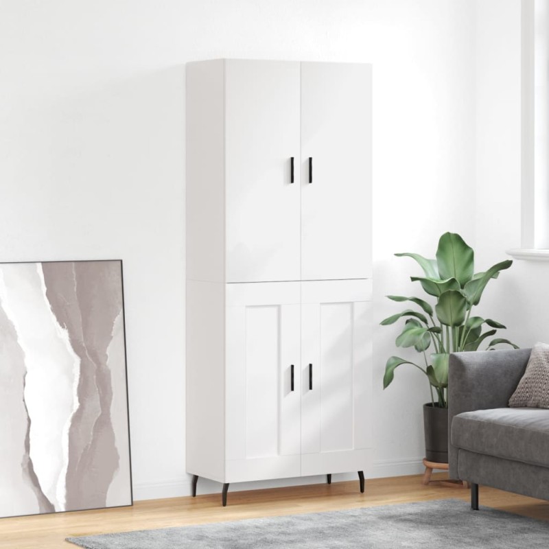 Highboard Weiß 69,5x34x180 cm Holzwerkstoff Highboard Weiß 69,5x34x180 cm Holzwerkstoff