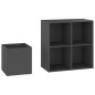 vidaXL Flur-Schuhschrank Grau 105x35,5x70 cm Holzwerkstoff vidaXL Flur-Schuhschrank Grau 105x35,5x70 cm Holzwerkstoff