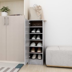vidaXL Schuhschrank Betongrau 32x35x92 cm Holzwerkstoff
