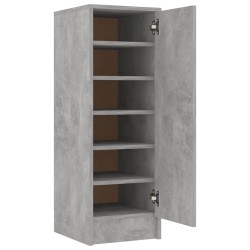 vidaXL Schuhschrank Betongrau 32x35x92 cm Holzwerkstoff