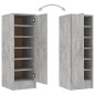 vidaXL Schuhschrank Betongrau 32x35x92 cm Holzwerkstoff vidaXL Schuhschrank Betongrau 32x35x92 cm Holzwerkstoff