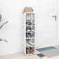 vidaXL Schuhschrank Hochglanz-Weiß 27,5x27x102 cm Holzwerkstoff vidaXL Schuhschrank Hochglanz-Weiß 27,5x27x102 cm Holzwerkstoff