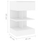 vidaXL Nachttisch Weiß 40x35x65 cm Holzwerkstoff vidaXL Nachttisch Weiß 40x35x65 cm Holzwerkstoff