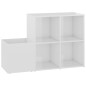 vidaXL Flur-Schuhschrank Hochglanz-Weiß 105x35,5x70 cm Holzwerkstoff vidaXL Flur-Schuhschrank Hochglanz-Weiß 105x35,5x70 cm Holzwerkstoff