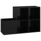 vidaXL Flur-Schuhschrank Hochglanz-Schwarz 105x35,5x70cm Holzwerkstoff vidaXL Flur-Schuhschrank Hochglanz-Schwarz 105x35,5x70cm Holzwerkstoff