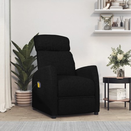 vidaXL Massagesessel Schwarz Stoff