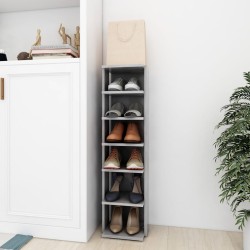 vidaXL Schuhschrank Betongrau 27,5x27x102 cm Holzwerkstoff