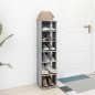 vidaXL Schuhschrank Betongrau 27,5x27x102 cm Holzwerkstoff vidaXL Schuhschrank Betongrau 27,5x27x102 cm Holzwerkstoff