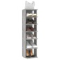 vidaXL Schuhschrank Betongrau 27,5x27x102 cm Holzwerkstoff vidaXL Schuhschrank Betongrau 27,5x27x102 cm Holzwerkstoff