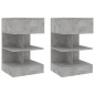 vidaXL Nachttische 2 Stk. Betongrau 40x35x65 cm vidaXL Nachttische 2 Stk. Betongrau 40x35x65 cm
