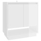vidaXL Sideboard Hochglanz-Weiß 70x41x75 cm Holzwerkstoff vidaXL Sideboard Hochglanz-Weiß 70x41x75 cm Holzwerkstoff