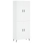 Highboard Weiß 69,5x34x180 cm Holzwerkstoff Highboard Weiß 69,5x34x180 cm Holzwerkstoff
