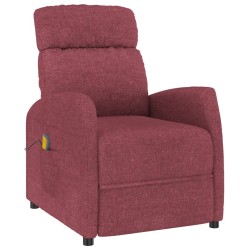 vidaXL Massagesessel Weinrot Stoff
