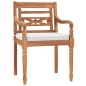 Batavia-Stühle 2 Stk. mit Polstern Massivholz Teak Batavia-Stühle 2 Stk. mit Polstern Massivholz Teak